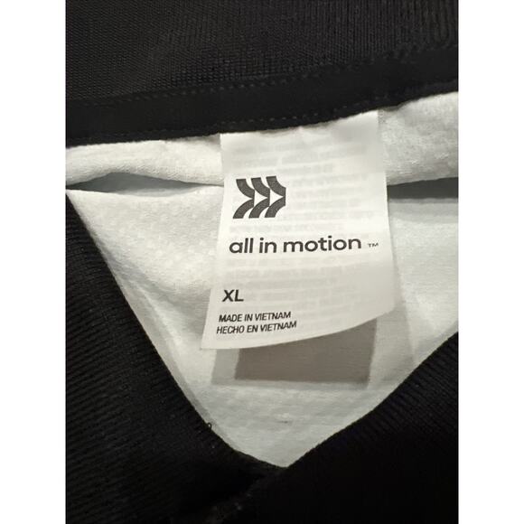 All In Motion Floral Print Textured Polo Shirt Black Mens XL New - Picture 4 of 5